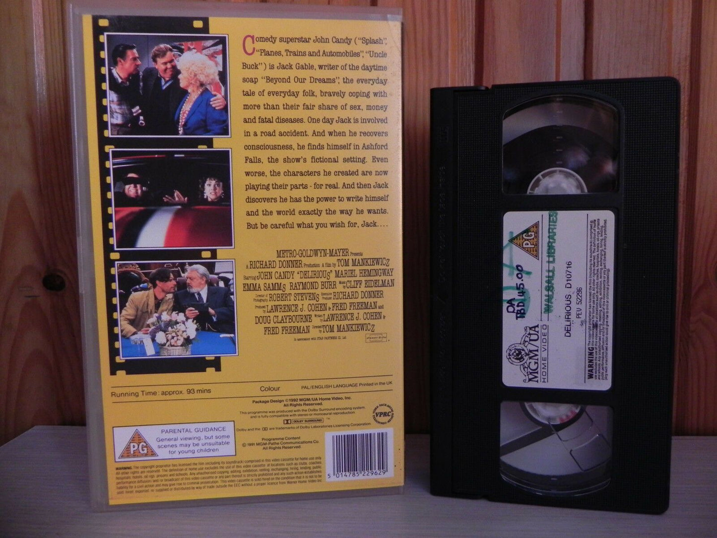 Delirious - John Candy - Big Box - Ex-Rental - 1992 - Comedy Video - 52296 - VHS-