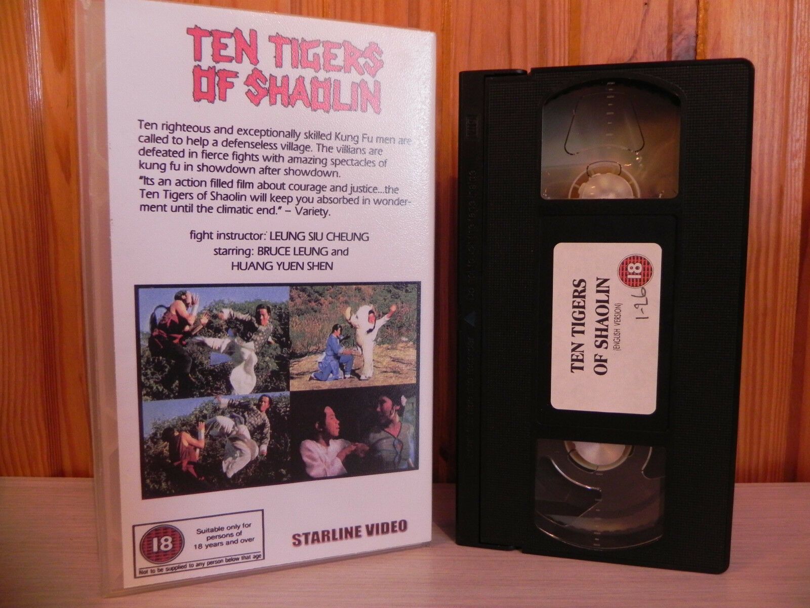 Ten Tigers Of Shaolin - Bruce Leung - Huang Yuen Shen - Kung-Fu - VHS - Video-
