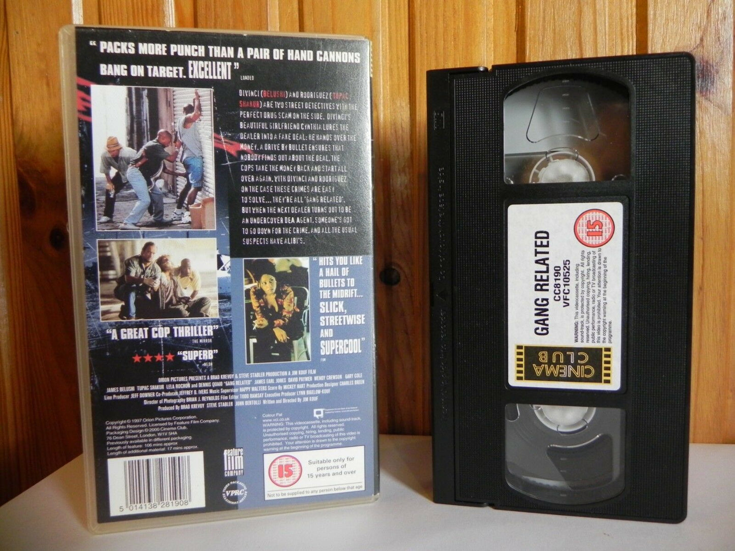 Gang Related - Cinema Club - Thriller - James Belushi - Tupac Shakur - Pal VHS-