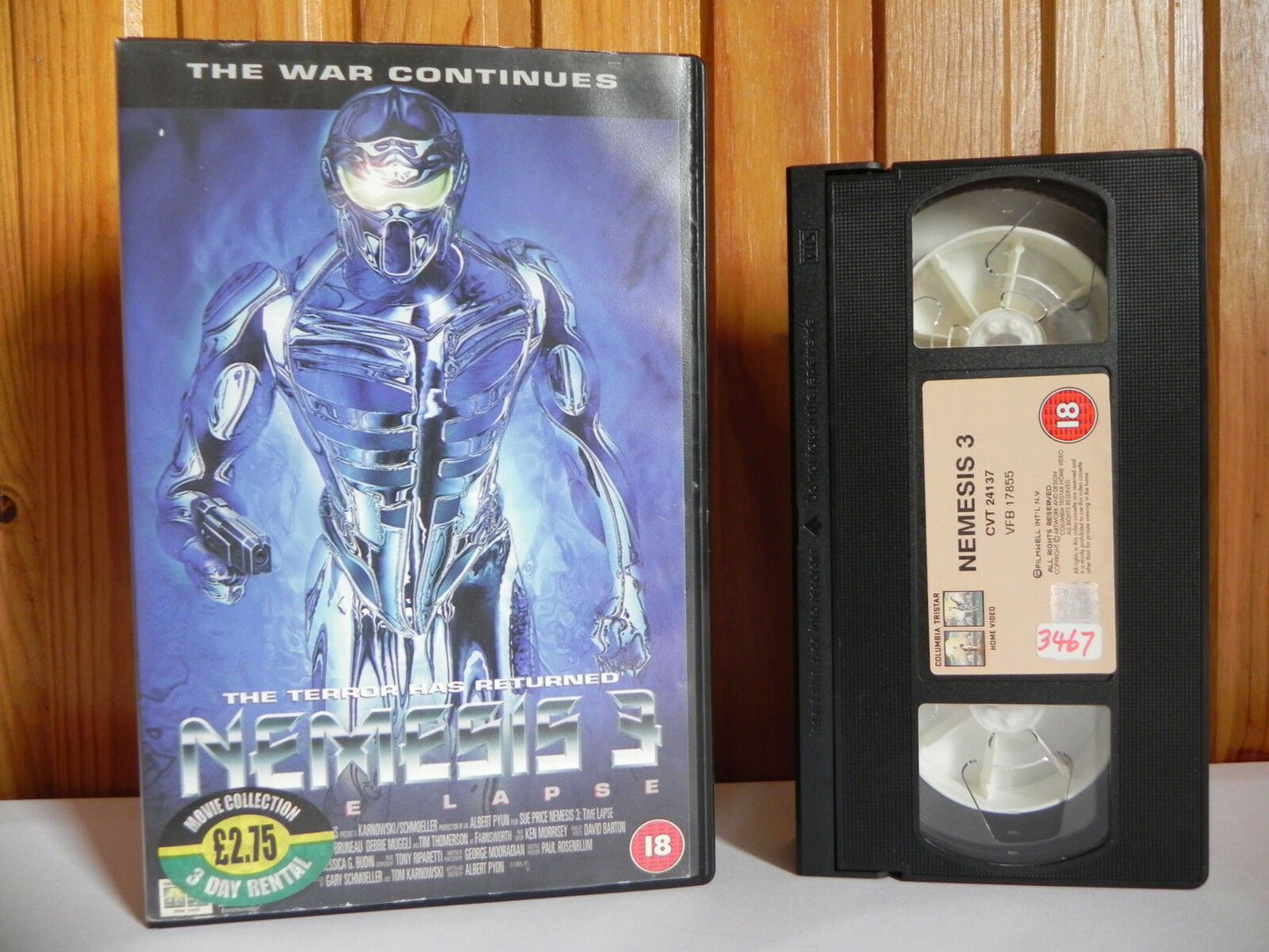 Nemesis 3: Time Lapse - Columbia Tristar - Sci-Fi - Action - Large Box - Pal VHS - Golden Class Movies LTD