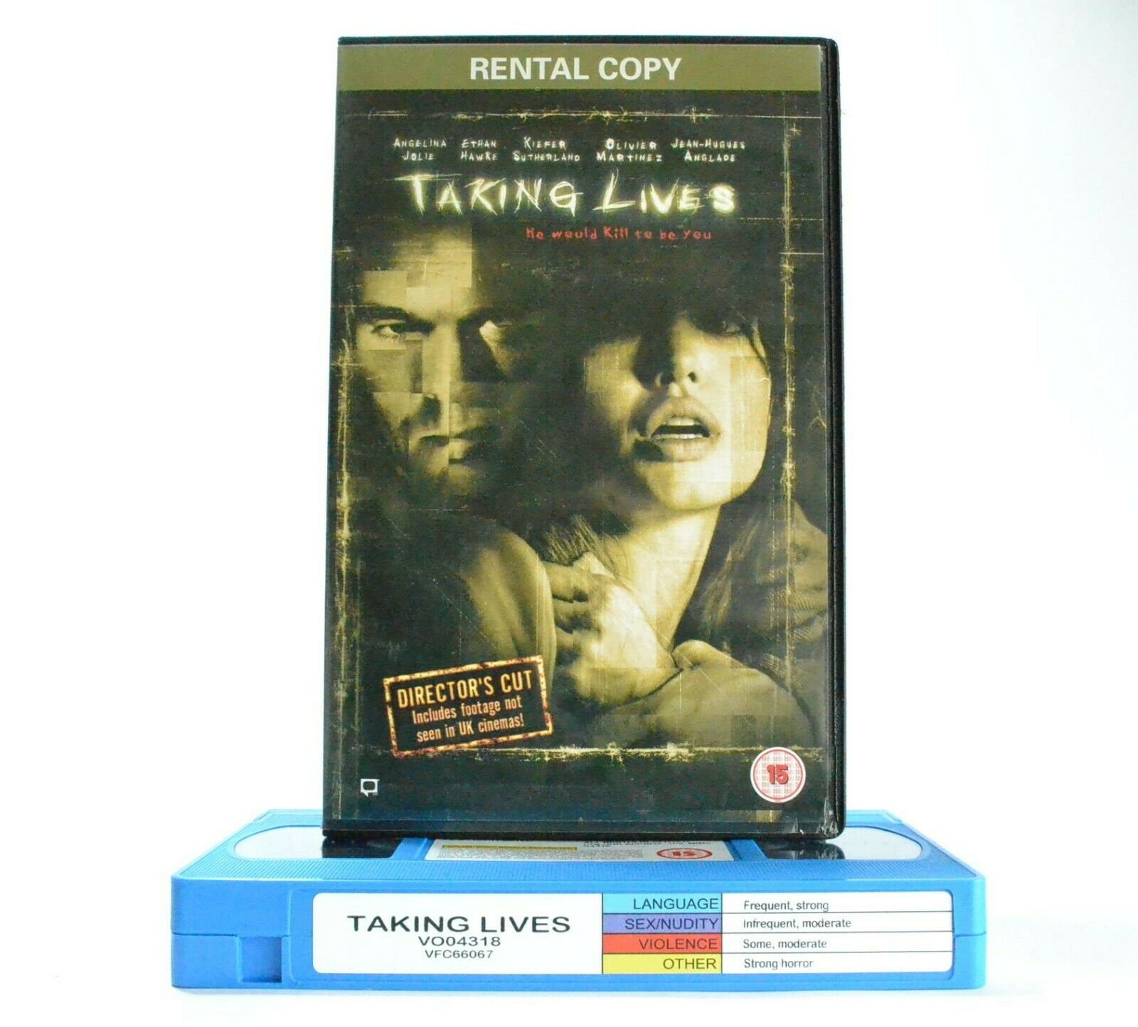 Taking Lives: A.Jolie/E.Hawke - Thriller (2004) - Elusive Serial Killer - VHS-