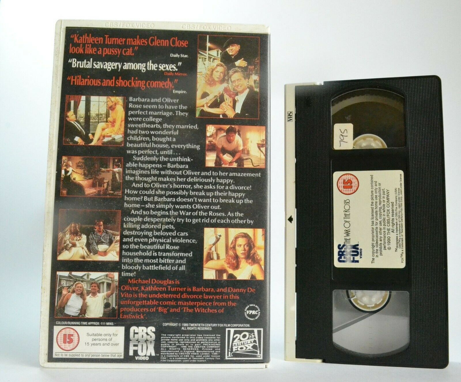 The War Of The Roses: Disaster Couple - Large Box - Michael Douglas - Pal VHS-