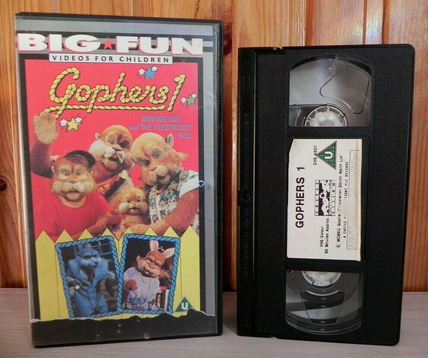 Gophers: Vol 1 (1988) Moving House Day - Retro British Children's T.V. - Pal VHS-