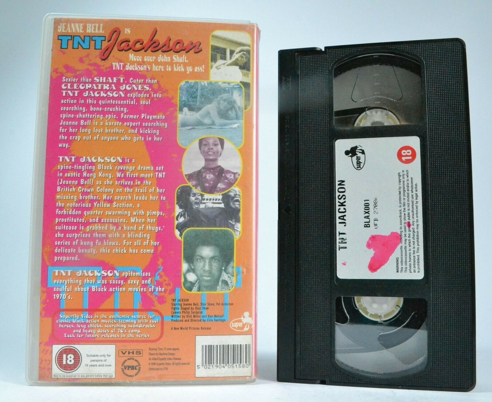 TNT Jackson (1974) - Hong Kong Action - Blaxploitation - Jeanne Bell - Pal VHS-