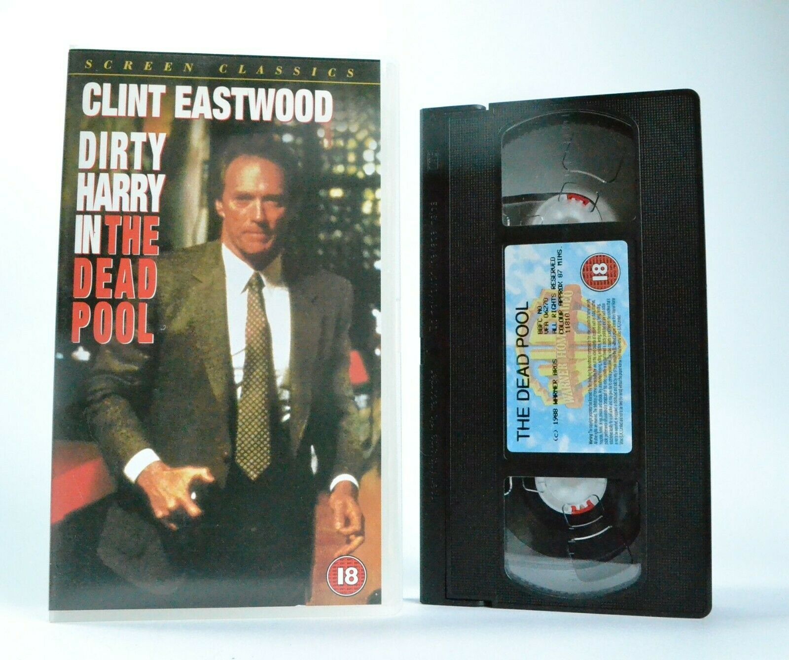 The Dead Pool: Dirty Harry Movie Series - (1988) Action - C.Eastwood - Pal VHS-