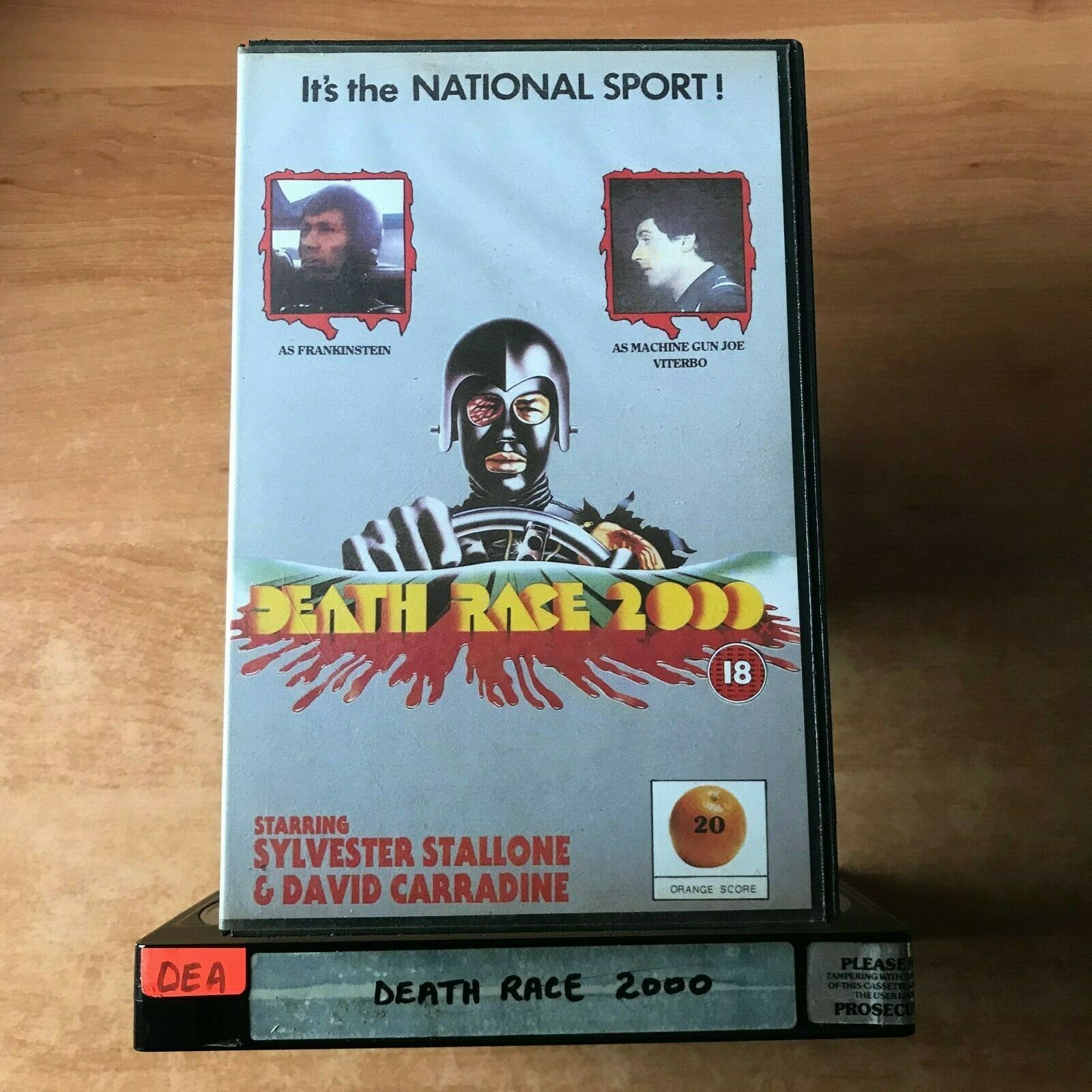 Death Race 2000: Dystopian Action - David Carradine / Sylvester Stallone - VHS-