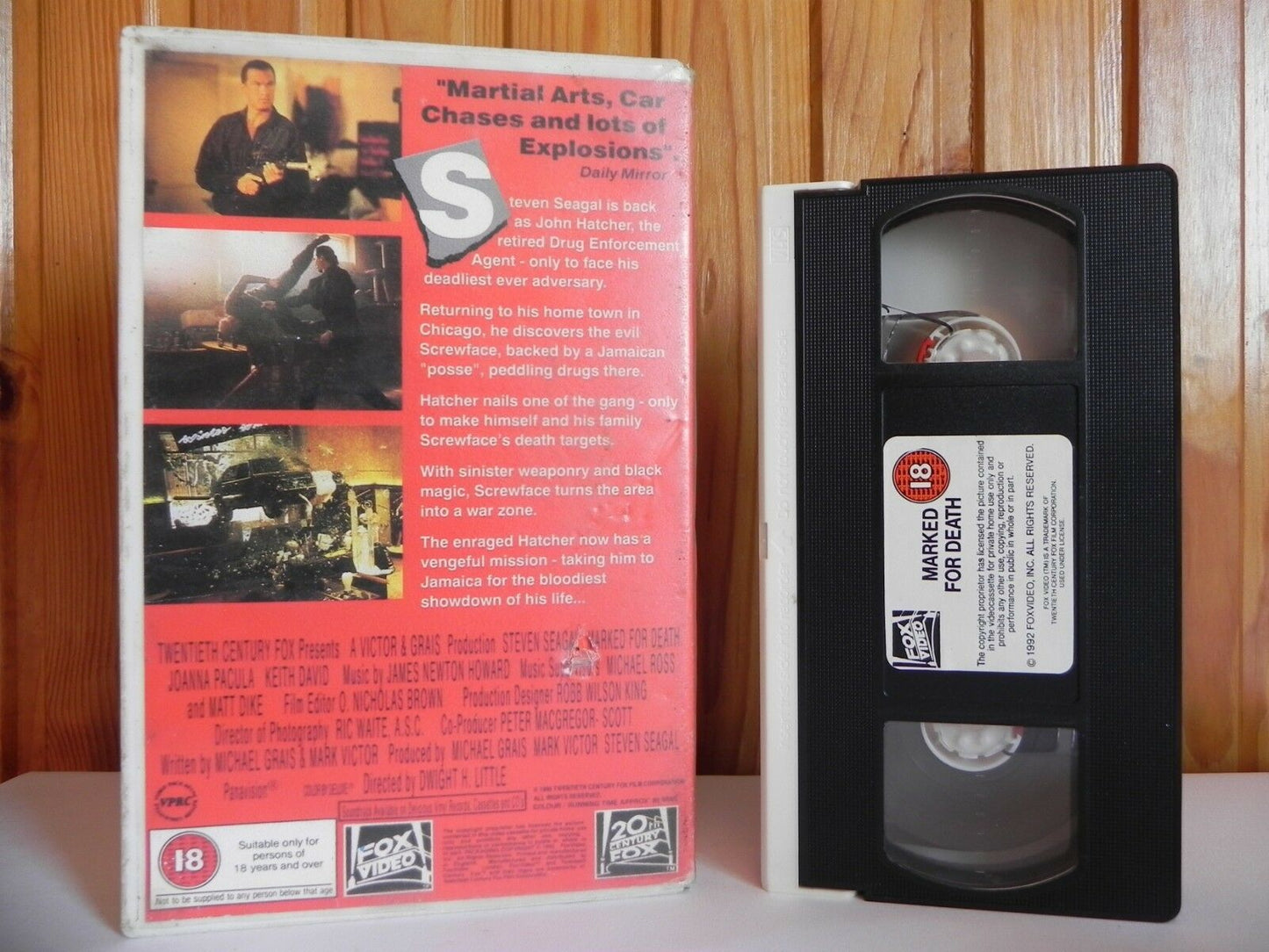 Marked For Death: (1990) Fox - Martial Arts - Steven Seagal - Large Box - VHS-