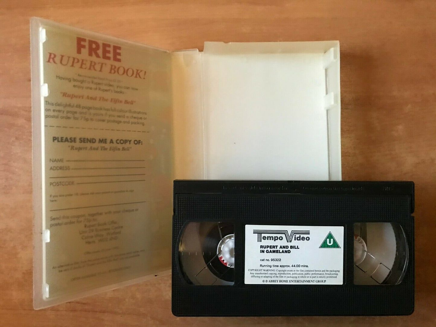 Rupert: Rupert And Bill In Gameland [Tempo Video] Animated - Children's - VHS-