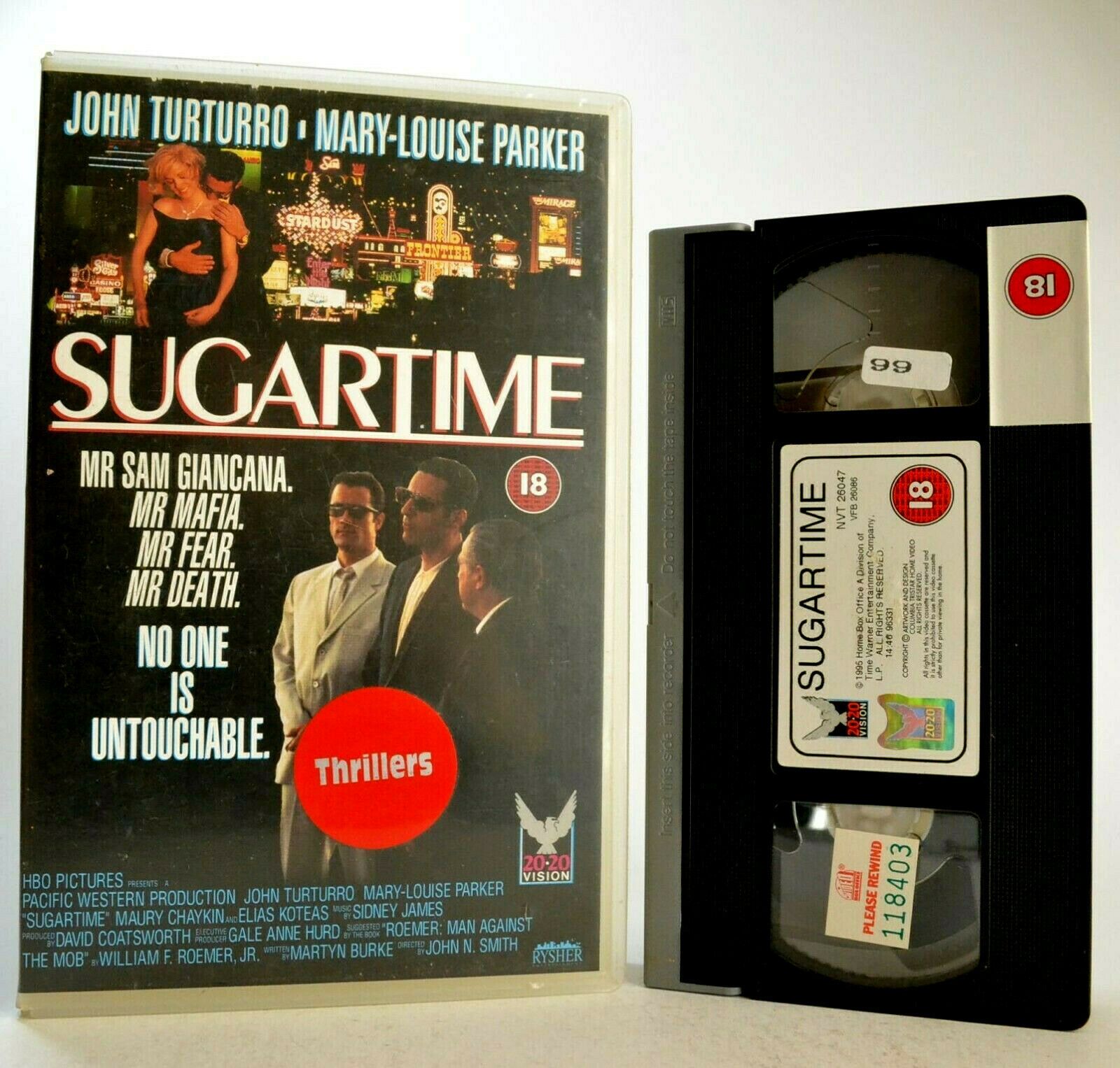 Sugartime: Based On W.F. Roemer Jr. Book - Crime (1995) - Large Box - Pal VHS-