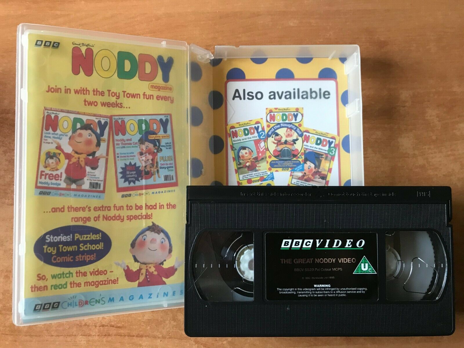 The Great Noddy Video (BBC): Noddy Goes Shopping [Enid Blyton] Kids - Pal VHS-