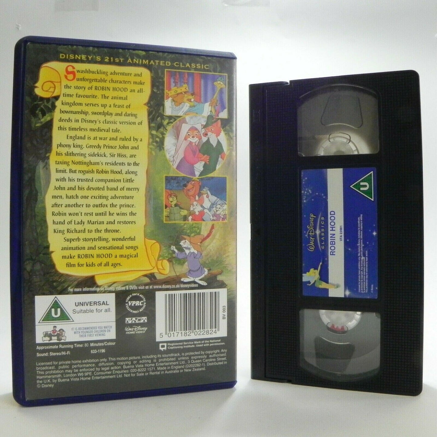 Robin Hood: Rags To Riches Adventure - Walt Disney Classics - Children's - VHS-