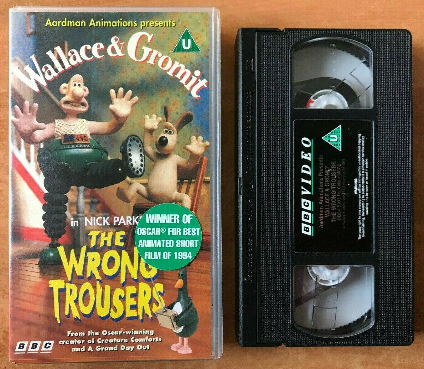 Wallace & Gromit: The Wrong Trousers; [Nick Park] Aardman Animations - Pal VHS-