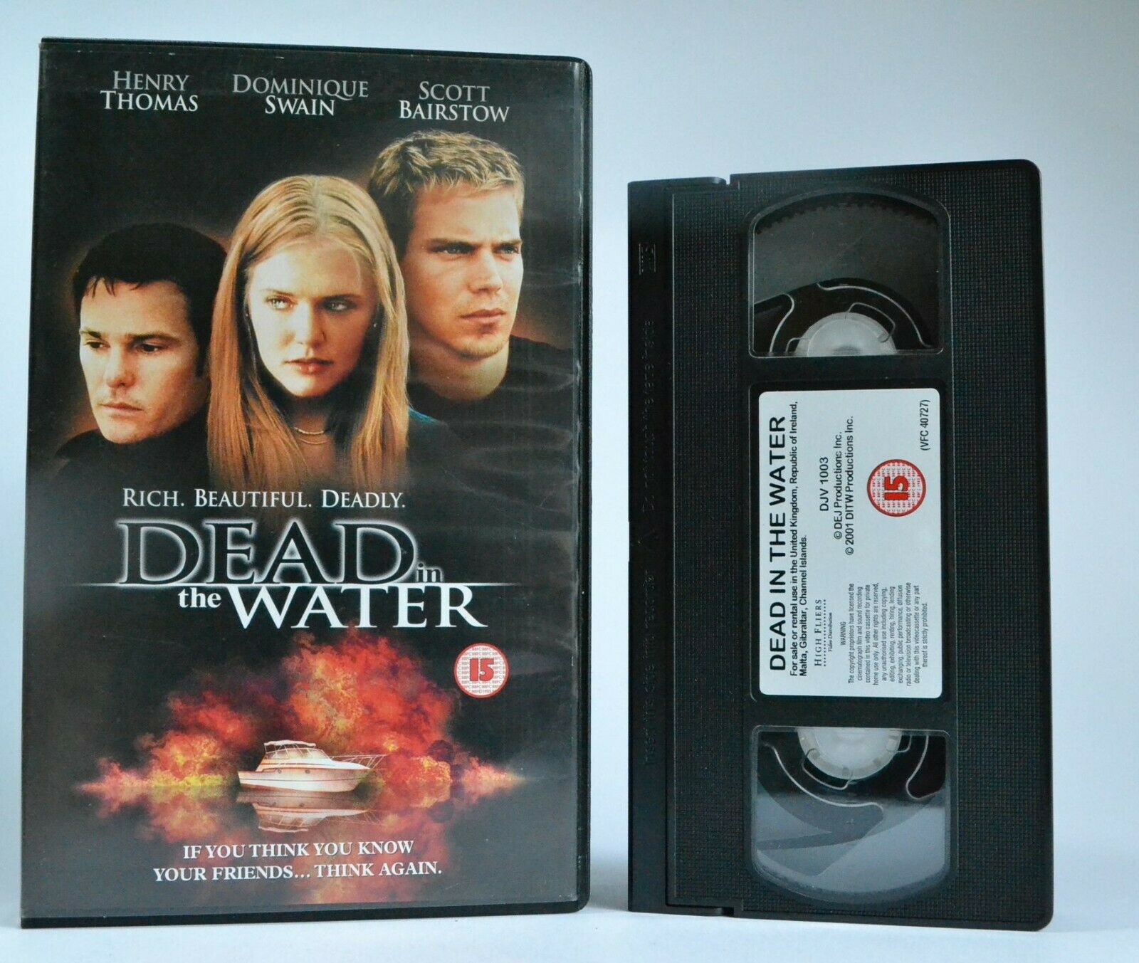 Dead In The Water (2002) - Crime Thriller - Large Box - Henry Thomas - Pal VHS-