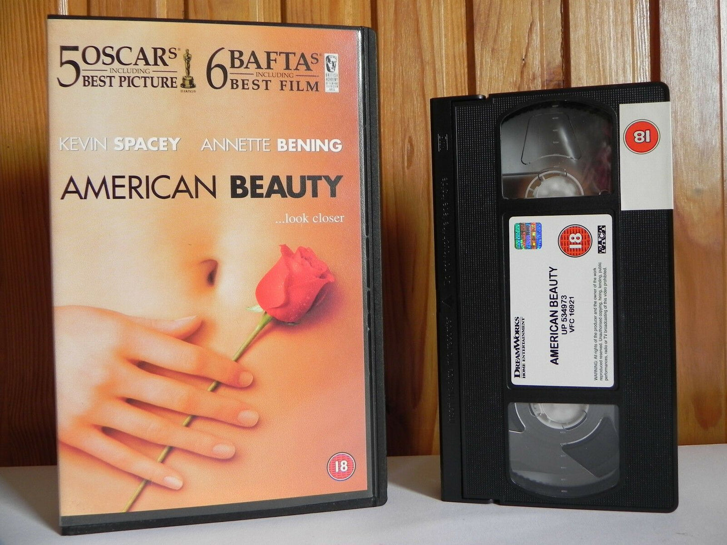 American Beauty - Large Box - Kevin Spacey Drama - 5 Oscars & 6 Baftas - Pal VHS-