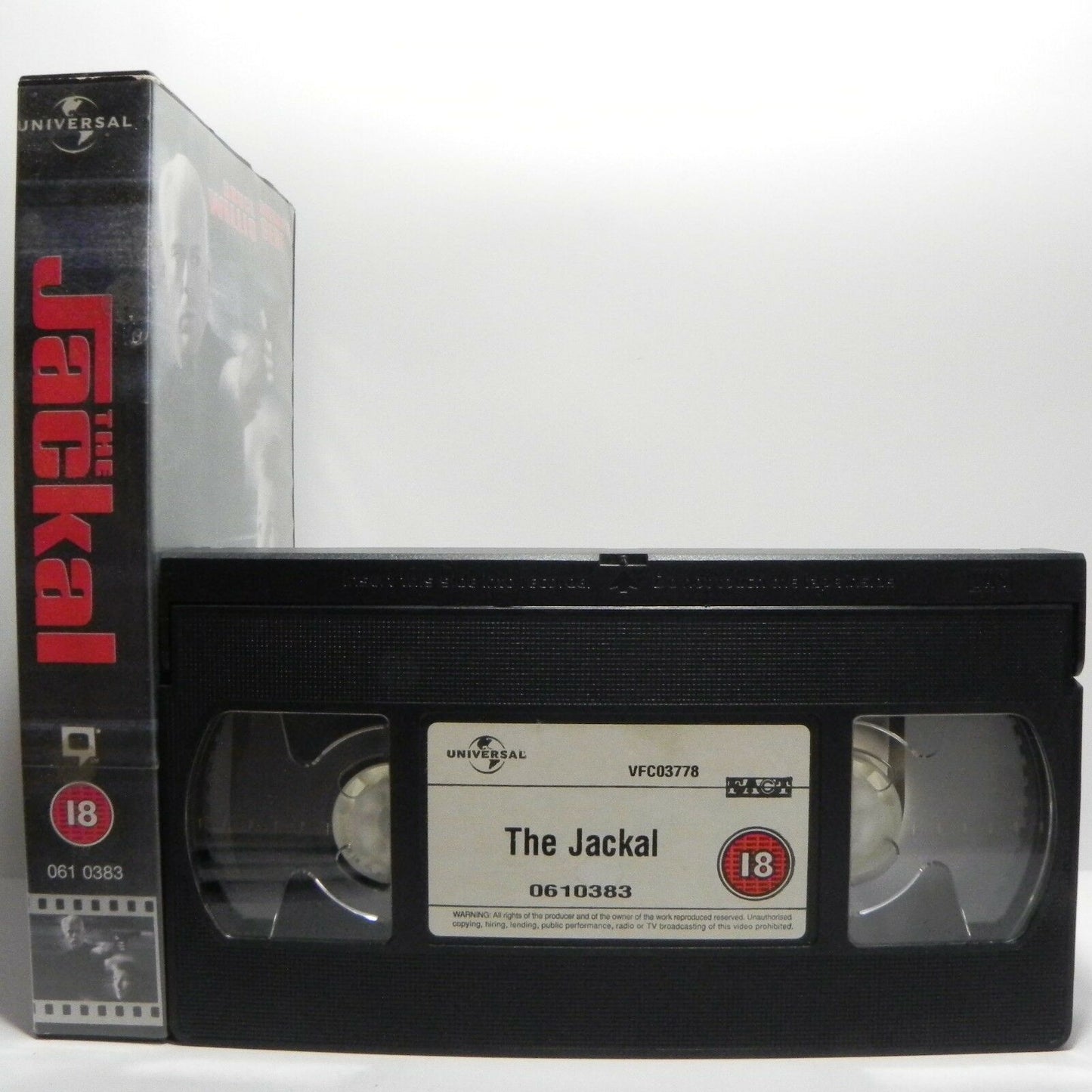 The Jackal: Bruce Willis/Richard Gere - (1997) Universal - Action/Thriller VHS-
