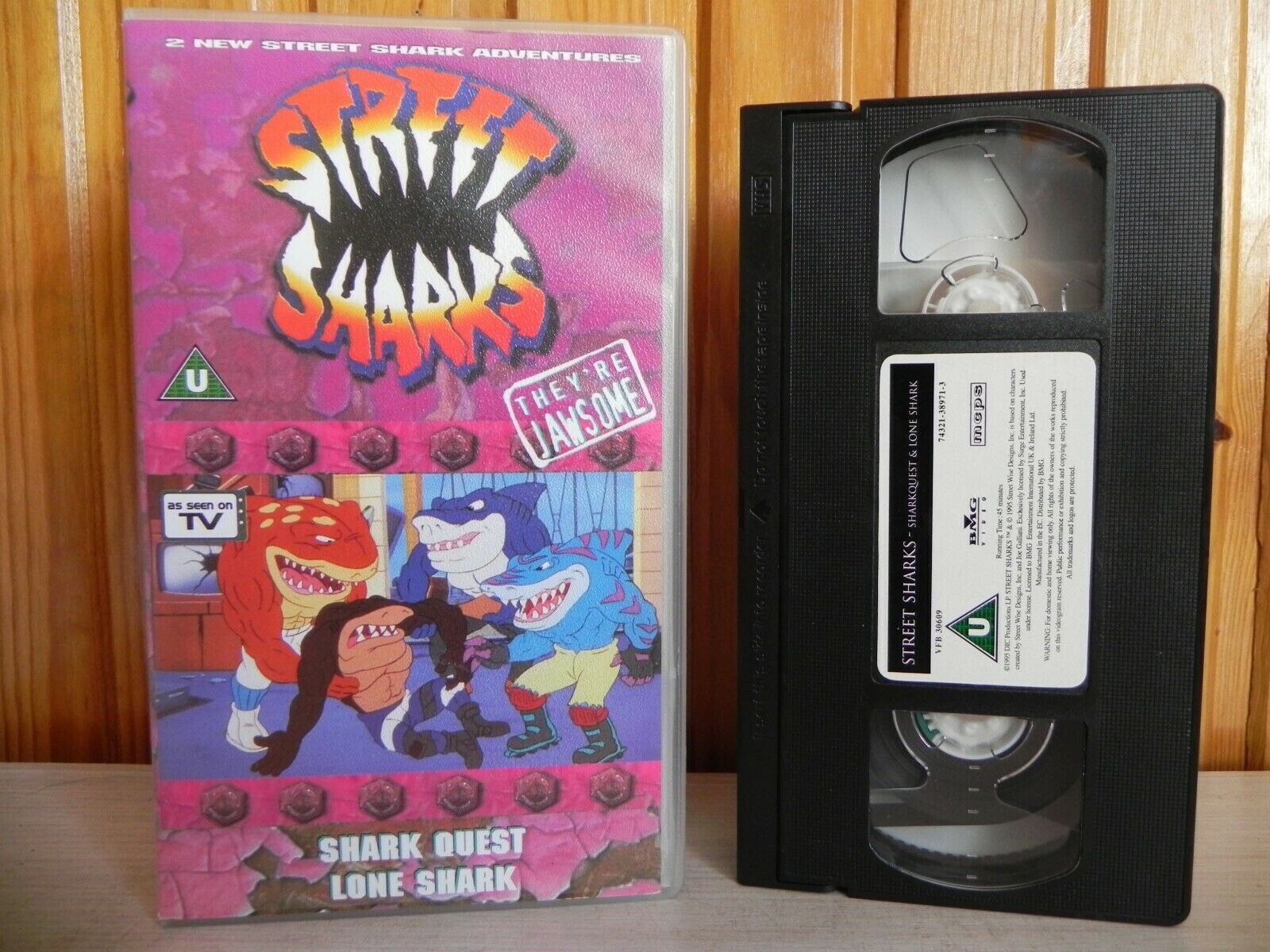 Street Sharks - Shark Quest - 2 New Street Shark Adventures - Childrens - VHS-