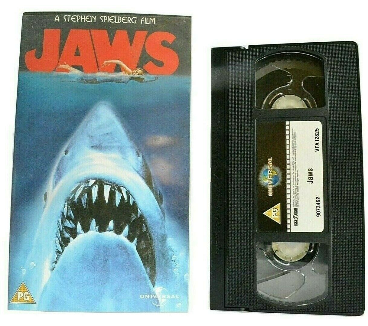 Jaws (1975); [Steven Spielberg]: Shark Attack Action - Roy Scheider - Pal VHS-