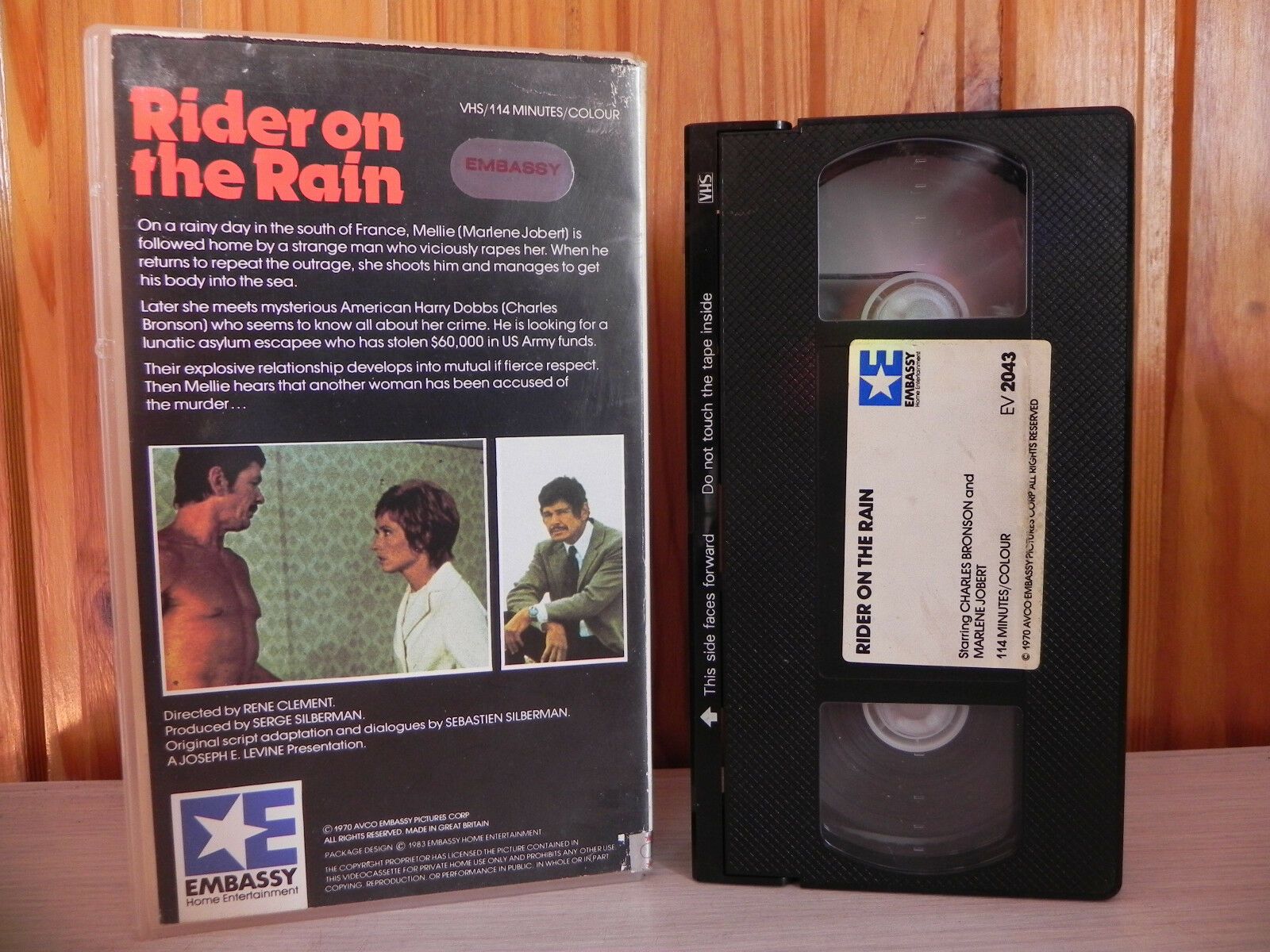 Rider On The Rain: (1970) Charles Bronson - Embassy - Pre-Cert - Action - VHS-