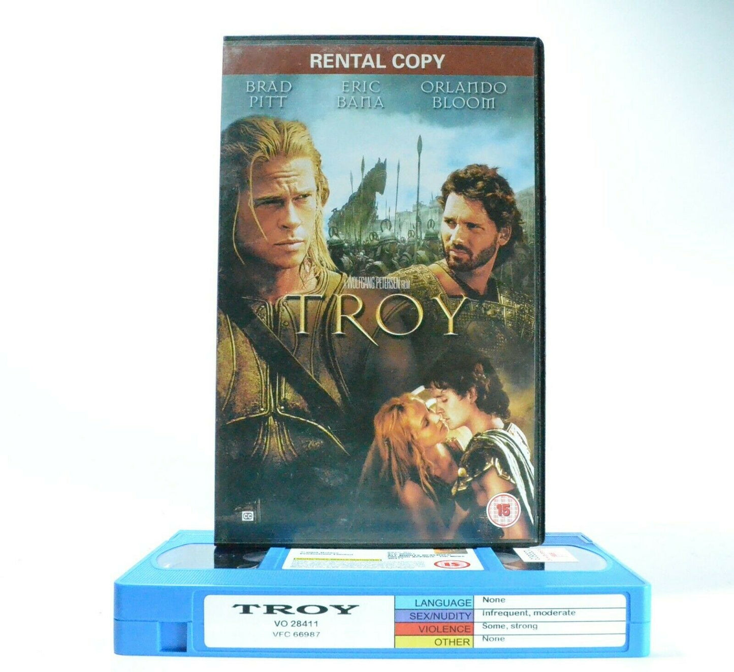 Troy: Epic War Drama (2004) - Large Box - Ex-Rental - Brad Pitt/Eric Bana - VHS-