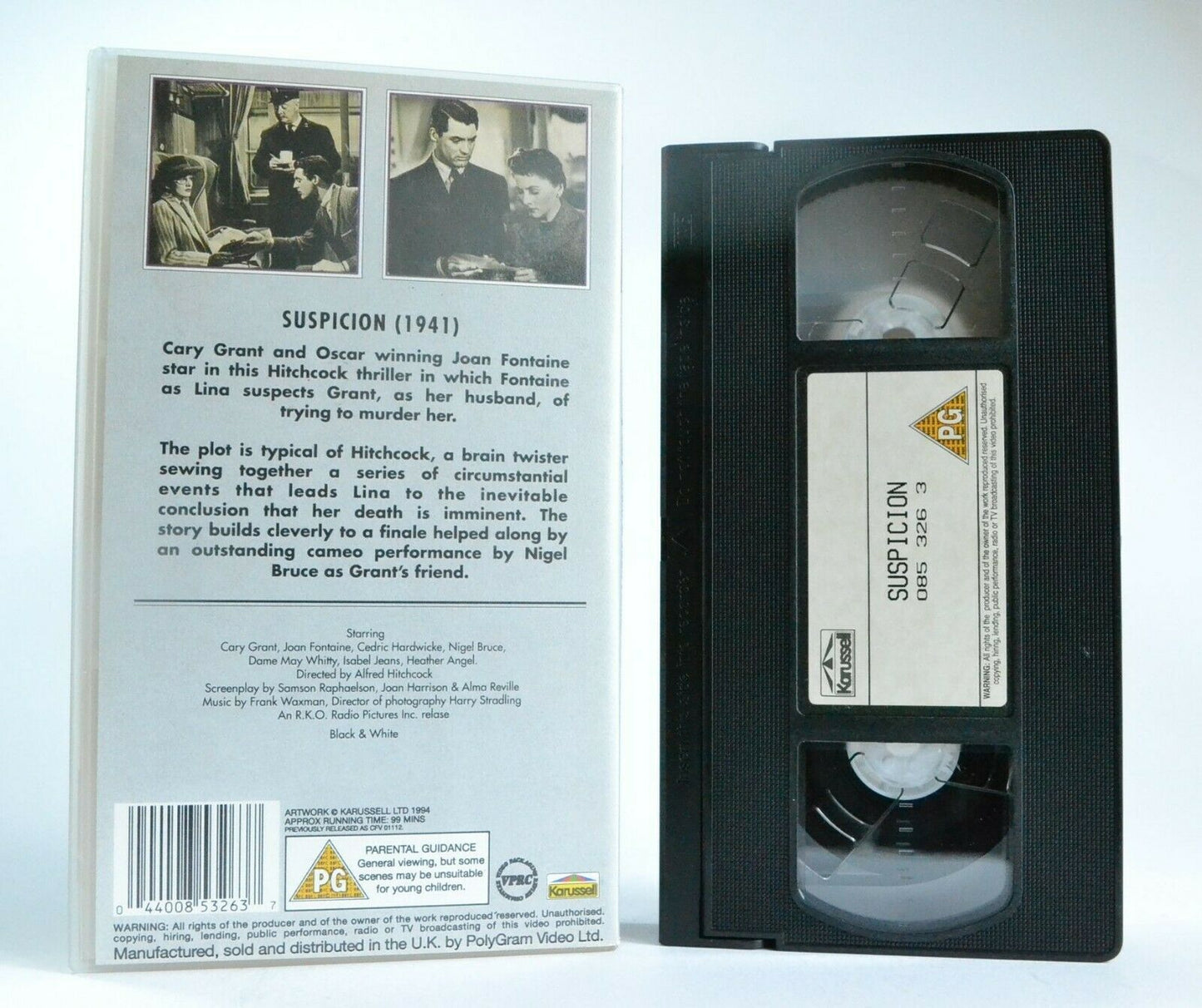 Suspicion (1941): An Alfred Hitchcock Thriller - Cary Grant/Joan Fontaine - VHS-