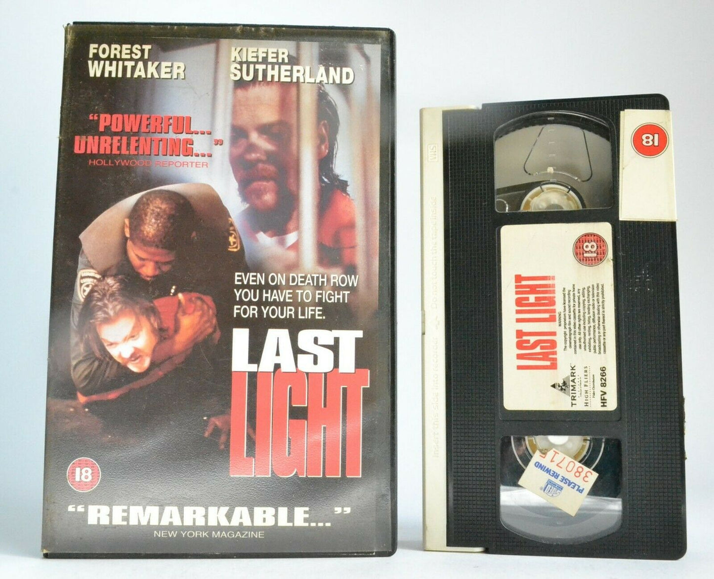 Last Light (1993) - T.V. Movie - Kiefer Sutherland - Death Row Drama - Pal - VHS-