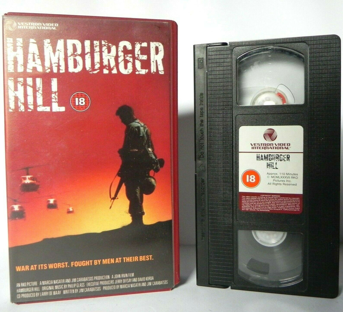 Hamburger Hill: (1987) Realistic War Film "Hill 937" - Vietnam J.Carabatsos VHS-