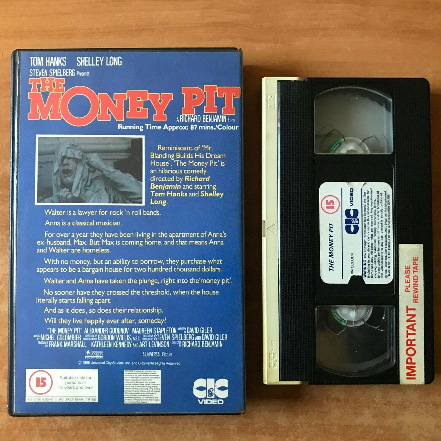 The Money Pit:(1986) CIC Video Release - Comedy - Large Box - Tom Hanks- Pal VHS-