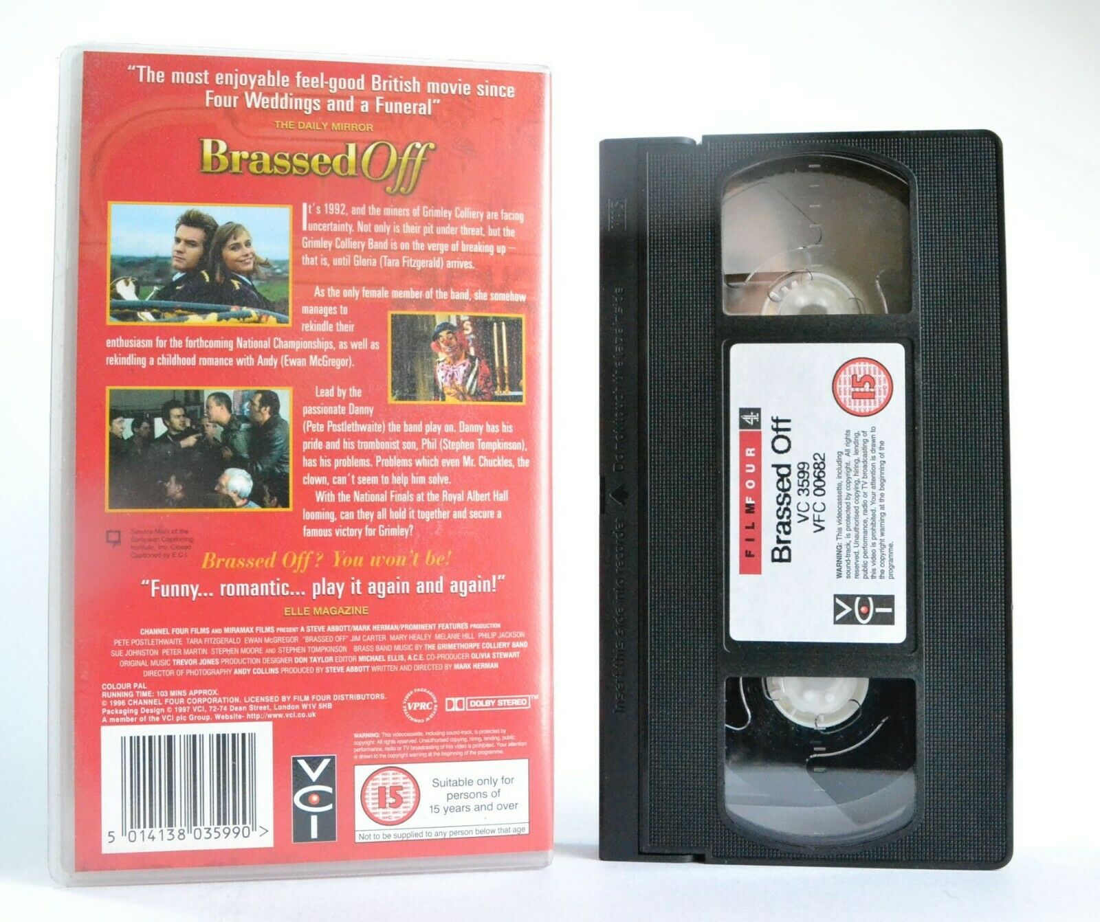 Brassed Off; [] Drama - Colliery Brass Band - Ewan McGregor - VHS-