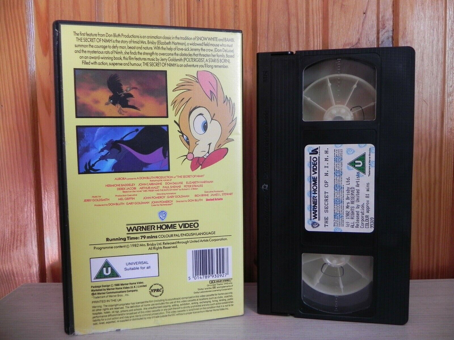 The Secret Of NIMH - Children's Cartoon - Style Of Snow White / Bambi - Pal VHS-