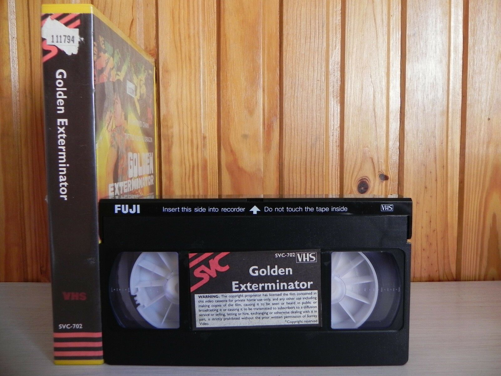 Golden Exterminator - Surrey Video - Large Box - Pre-Cert - Raymond Chan - Pal VHS-