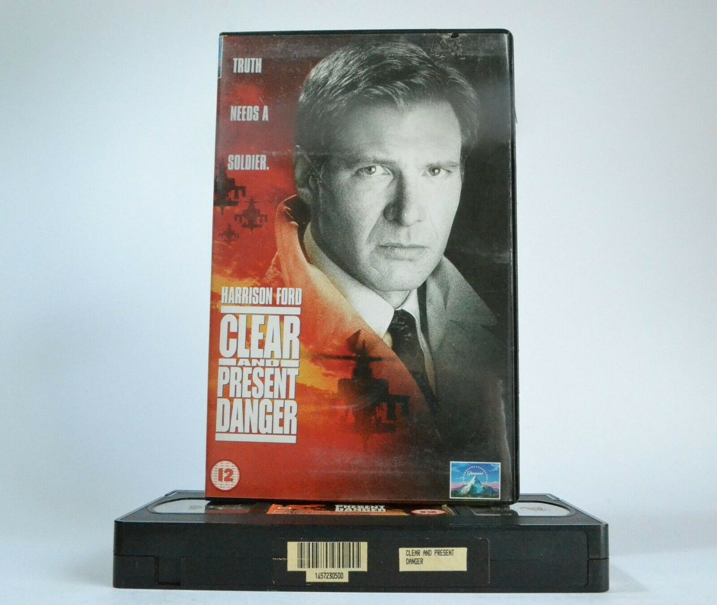 Clear And Present Danger - Action Thriller - Large Box - Harrison Ford - Pal VHS-