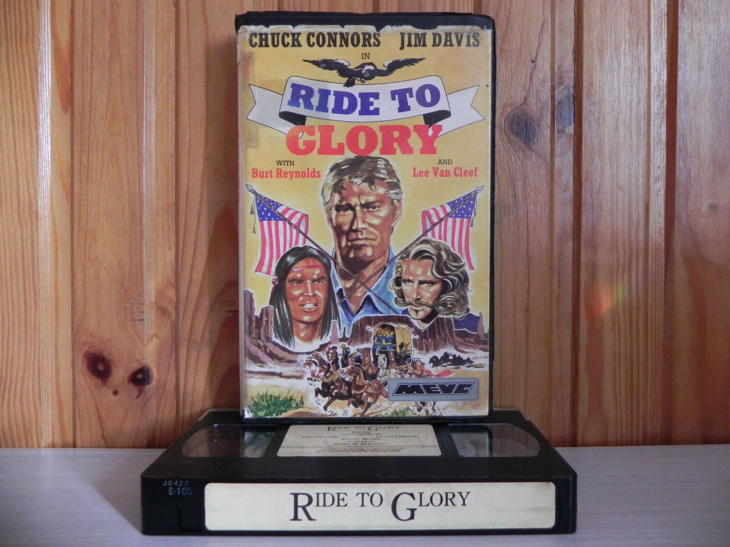 Ride To Glory: Burt Reynolds / Chuck Connors - Western - Mevc Pre-Cert - Large Box - Pal VHS-