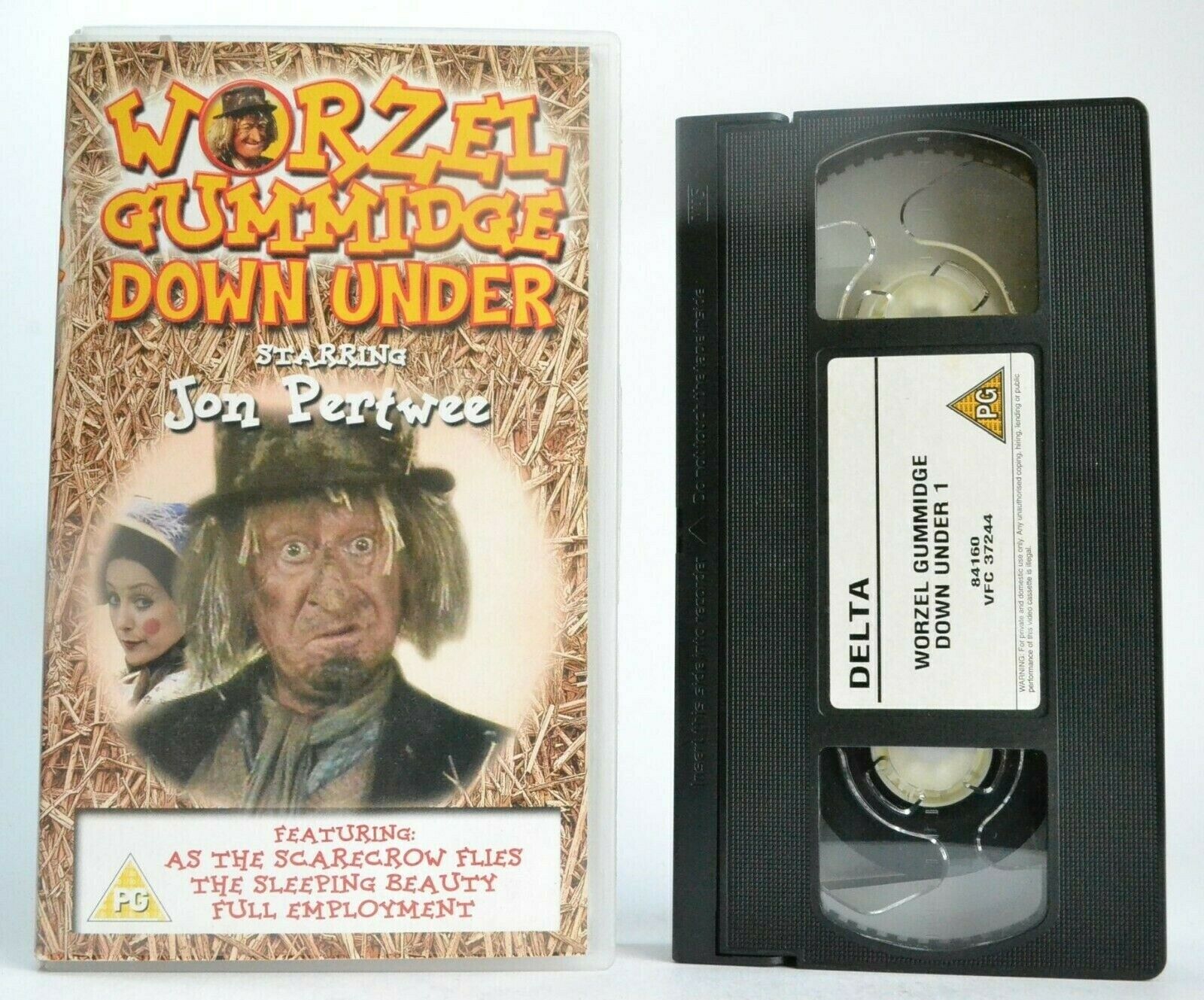 Worzel Gummidge: Down Under - 3 Episodes - Jon Pertwee - Children's Series - VHS-