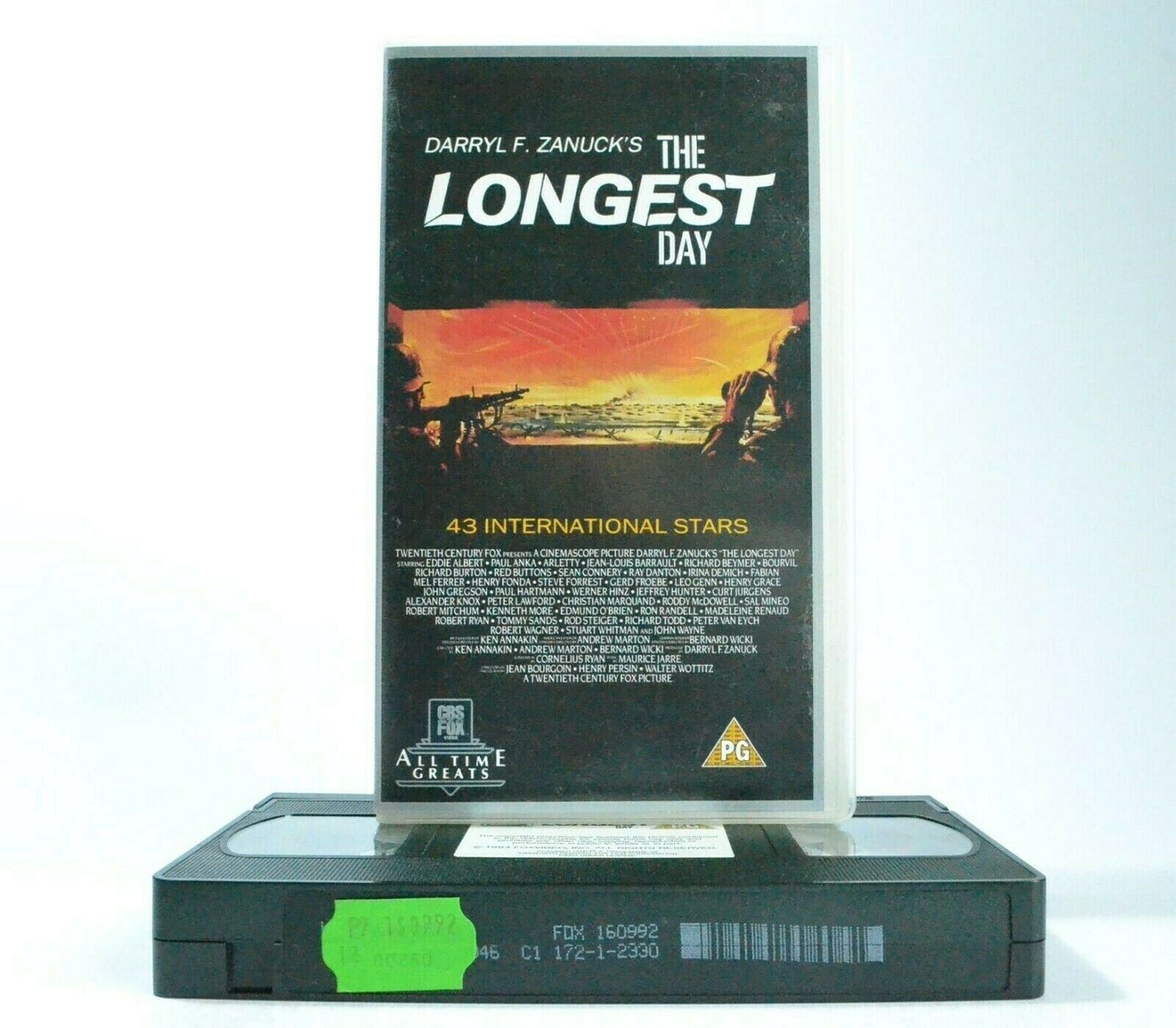The Longest Day: (1962) War Drama - War World 2 - R.Burton/S.Connery - Pal VHS-