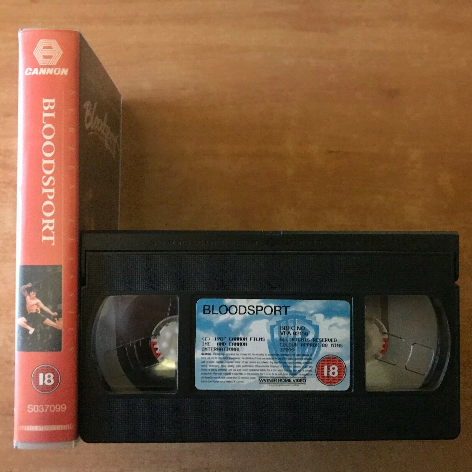 Bloodsport (1988): Van Damme Vs. Bolo Yeung [Cult Smash] Martial Arts - Pal VHS-