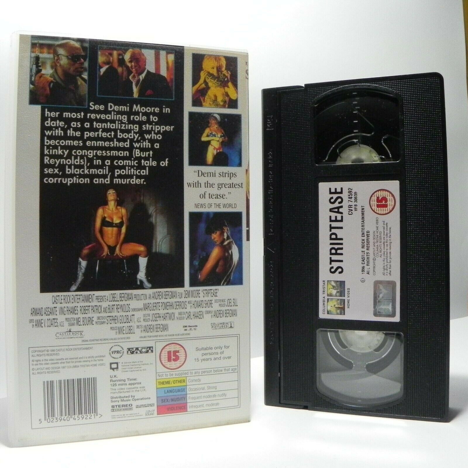 Striptease: By A.Bergman (1996) - Drama - D.Moore/A.Assante/B.Reynolds - Pal VHS-