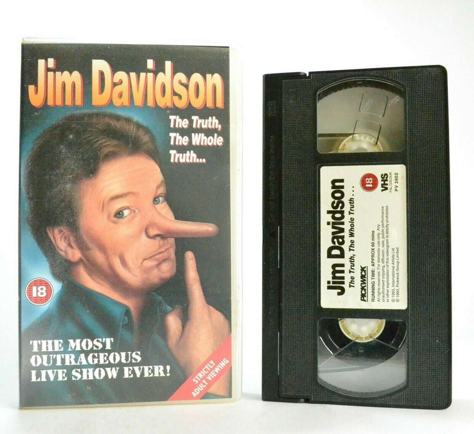 Jim Davidson: The Truth, The Whole Truth - Stand Up Comedy - Live Show - Pal VHS-
