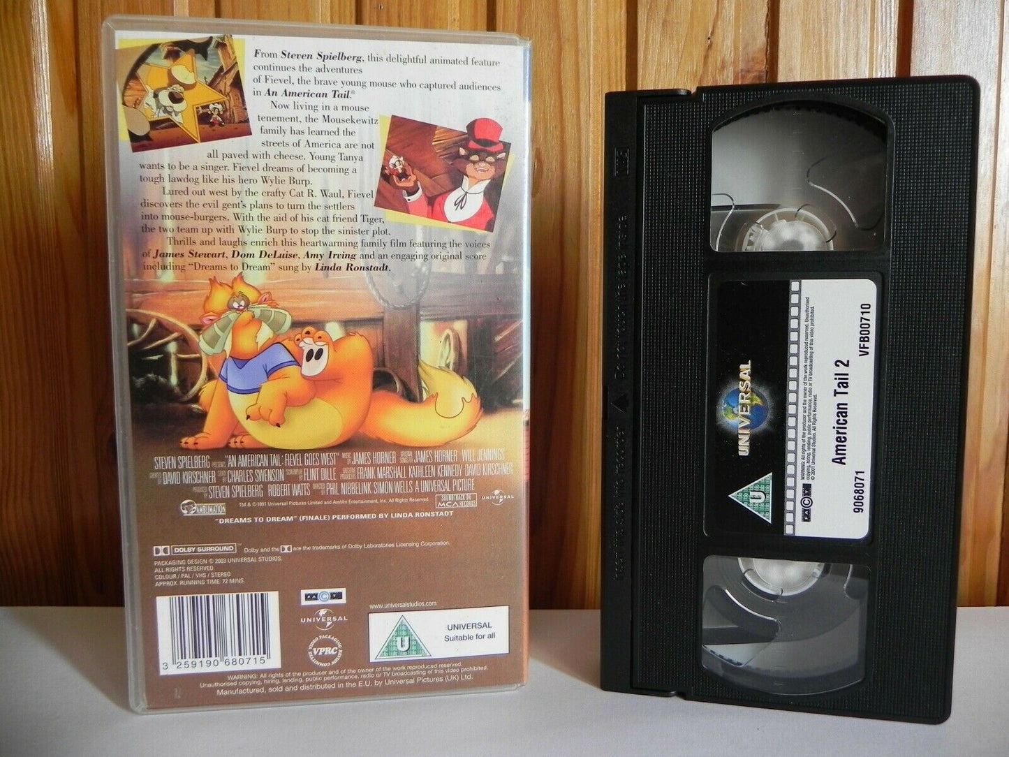 An American Tail: Fievel Goes West - Universal - Adventure - Animated - Pal VHS-