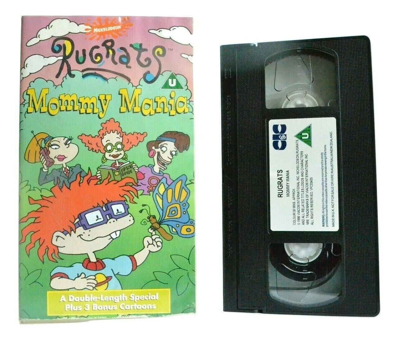 Rugrats: Mommy Mania (1998) - Special + Bonus Cartoons - Animated - Kids - VHS-