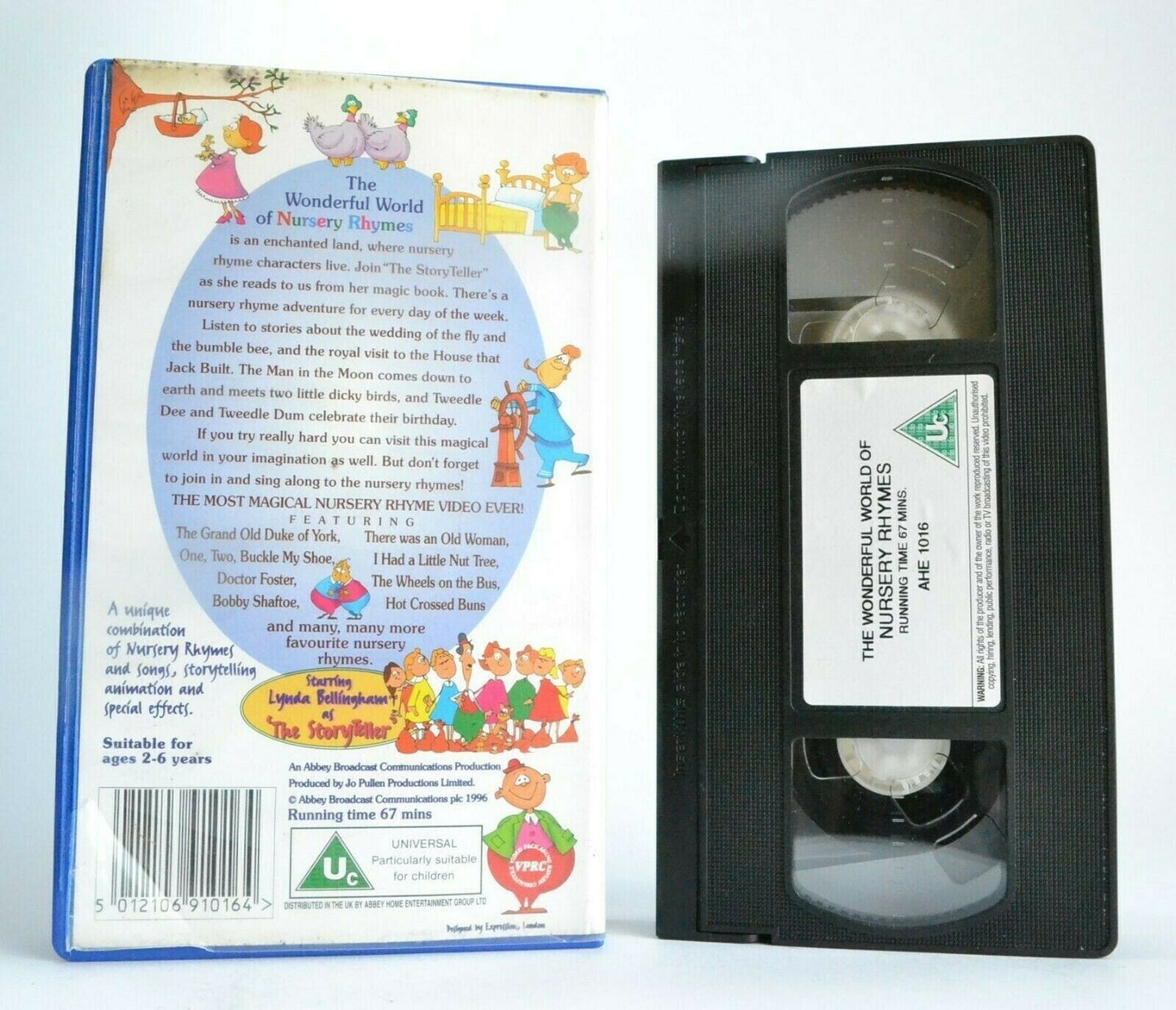 The Wonderful World Of Nursery Rhymes - Lynda Bellingham - Children's - Pal VHS-