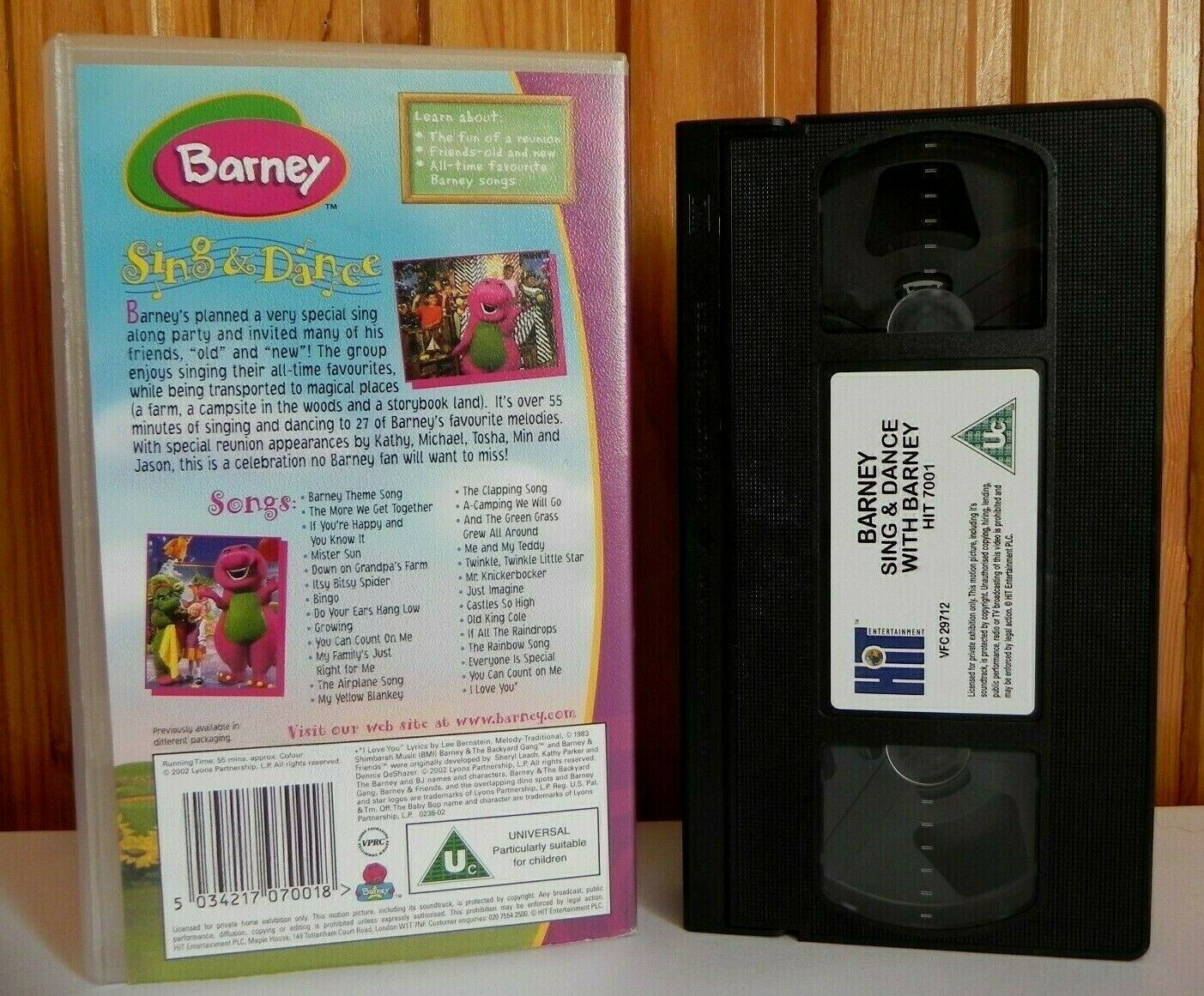 Barney: Sing And Dance - 27 Classic Songs - Educational - Children's - Pal VHS-