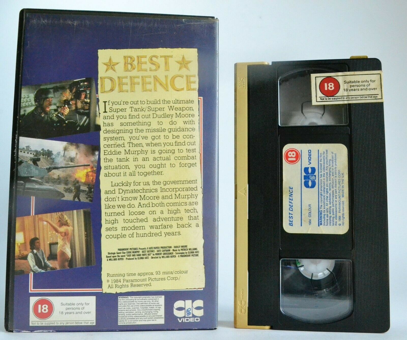 Best Defence - Military Comedy - Large Box - Dudley Moore/Eddie Murphy - Pal VHS-