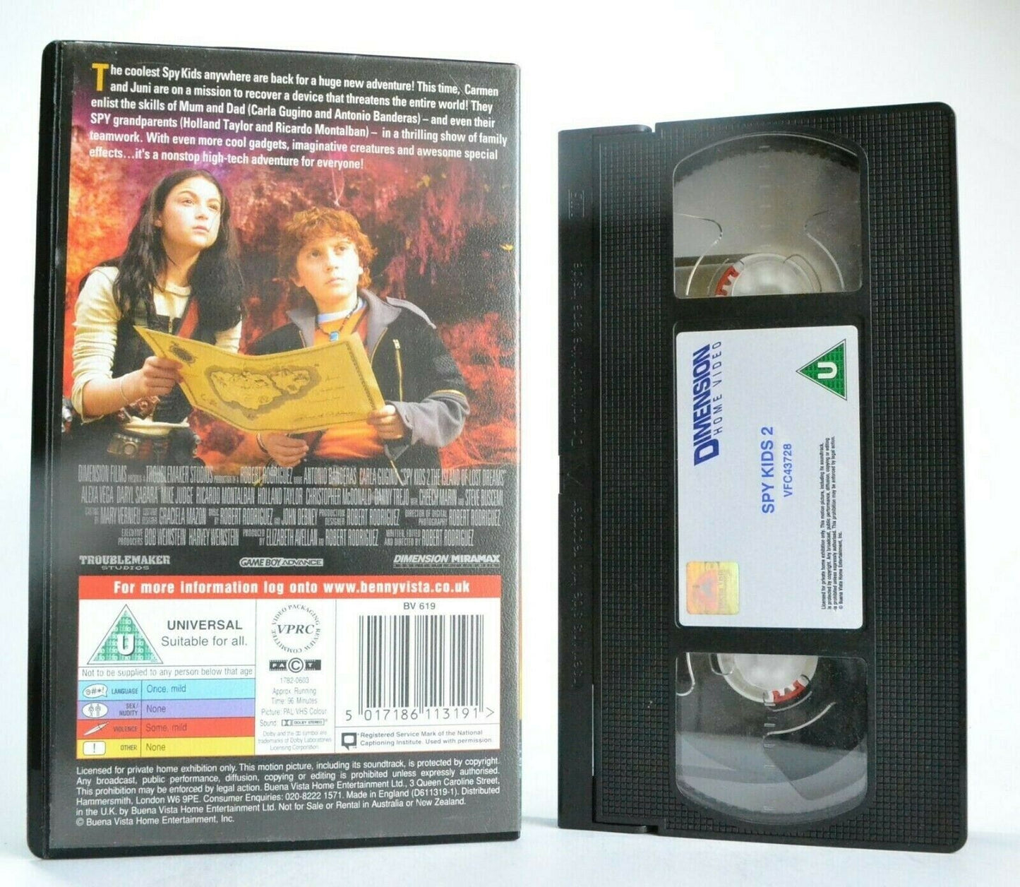 Spy Kids 2: The Island Of Lost Dreams: Spy Adventure Comedy - Children's - VHS-