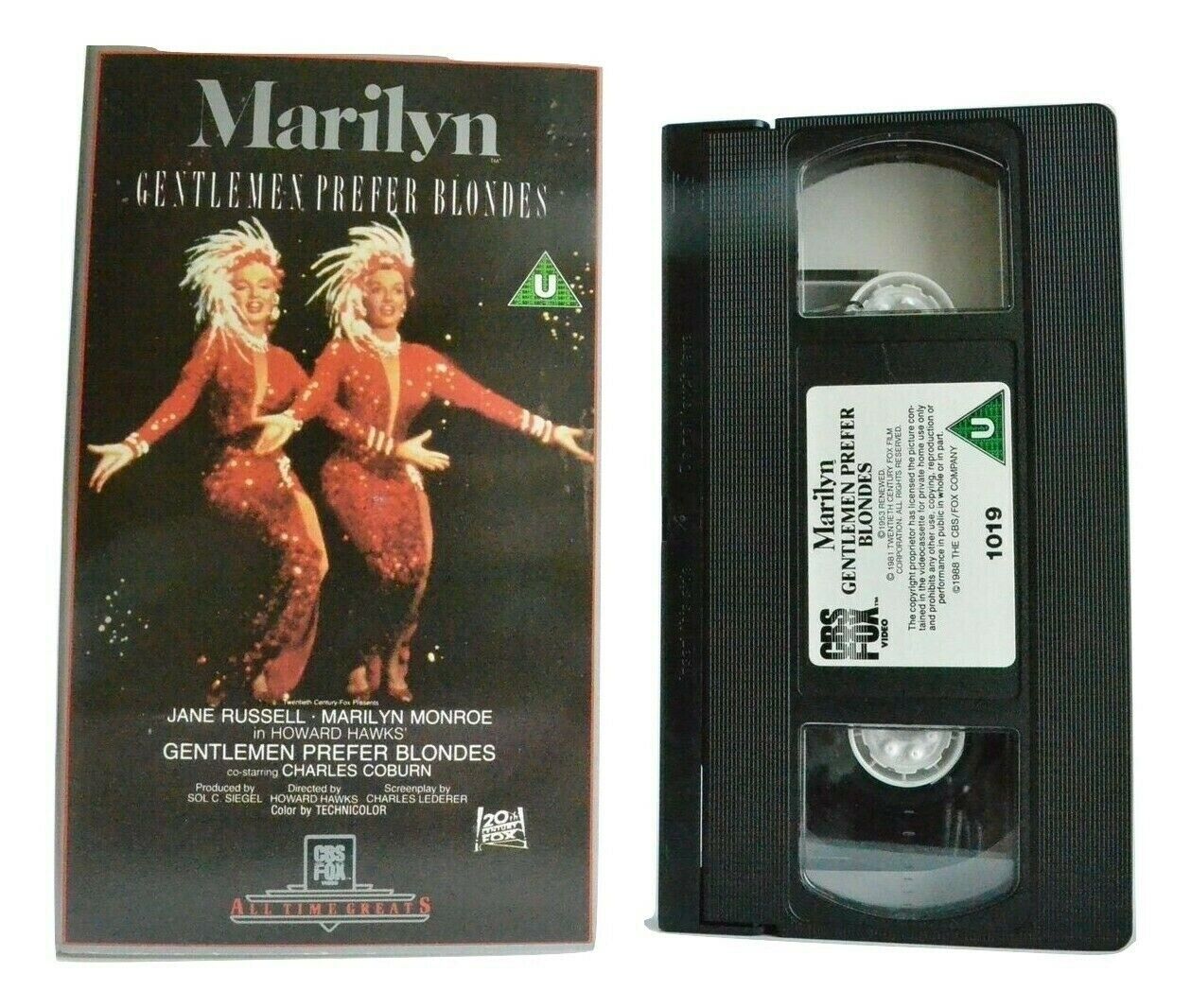 Gentlemen Prefer Blondes: Marilyn Monroe/Jane Russell - Comedy Musical - Pal VHS-