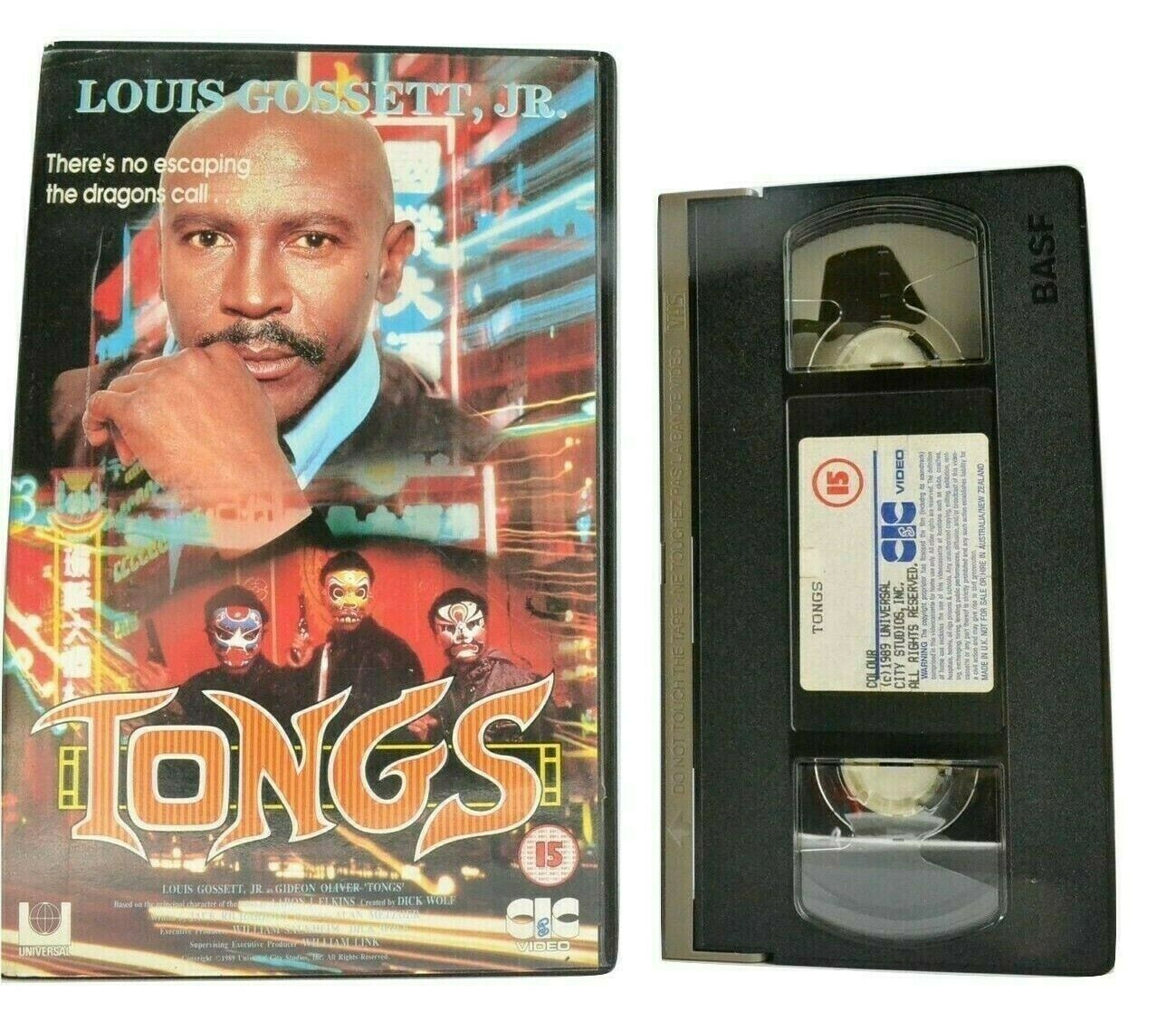 Tongs: Made For T.V. - Adventure - Chinatown Action - Louis Gossett Jr. - VHS-