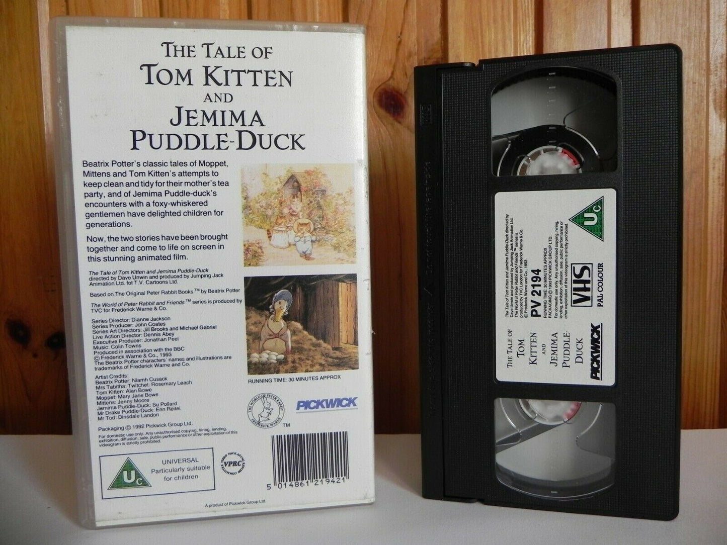 The Tale Of Tom Kitten And Jemima Puddle-Duck - Animated - Adventures - VHS-
