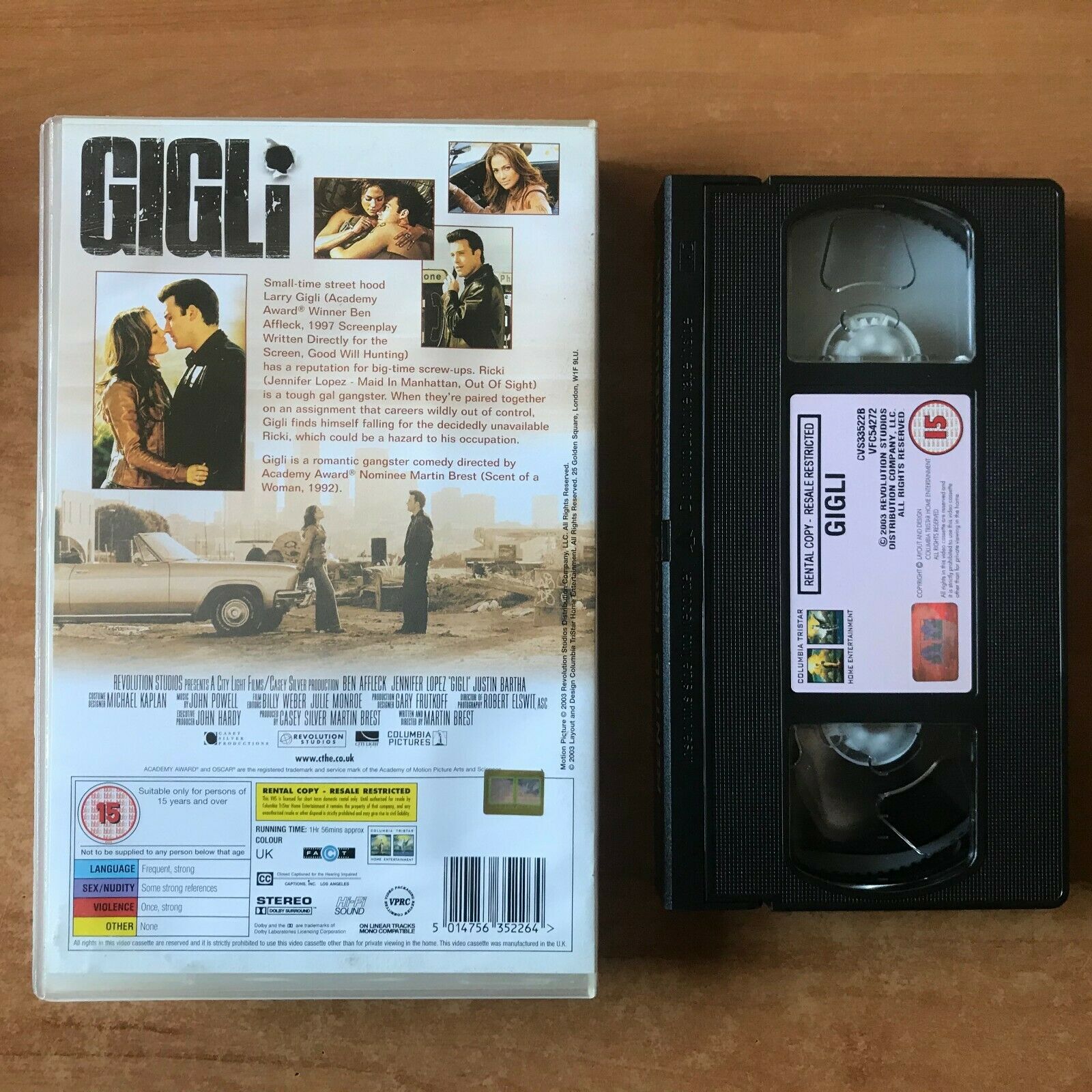 Gigli: Ben Affleck / Jennifer Lopez - Box Office Bomb [Large Box] Rental - VHS-