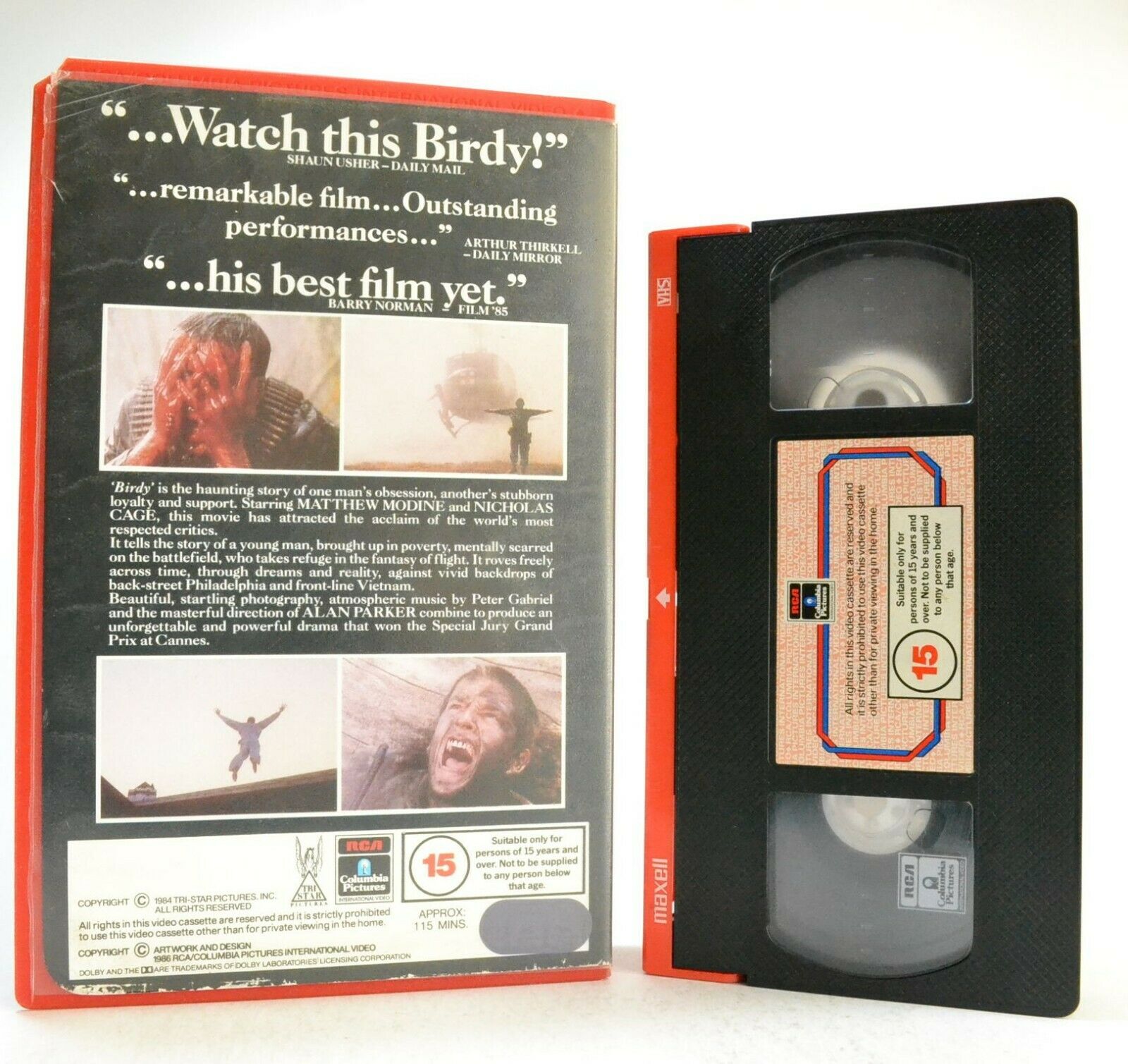 Birdy: Based On W.Wharton Novel - Drama (1984) - Large Box - Nicolas Cage - VHS-
