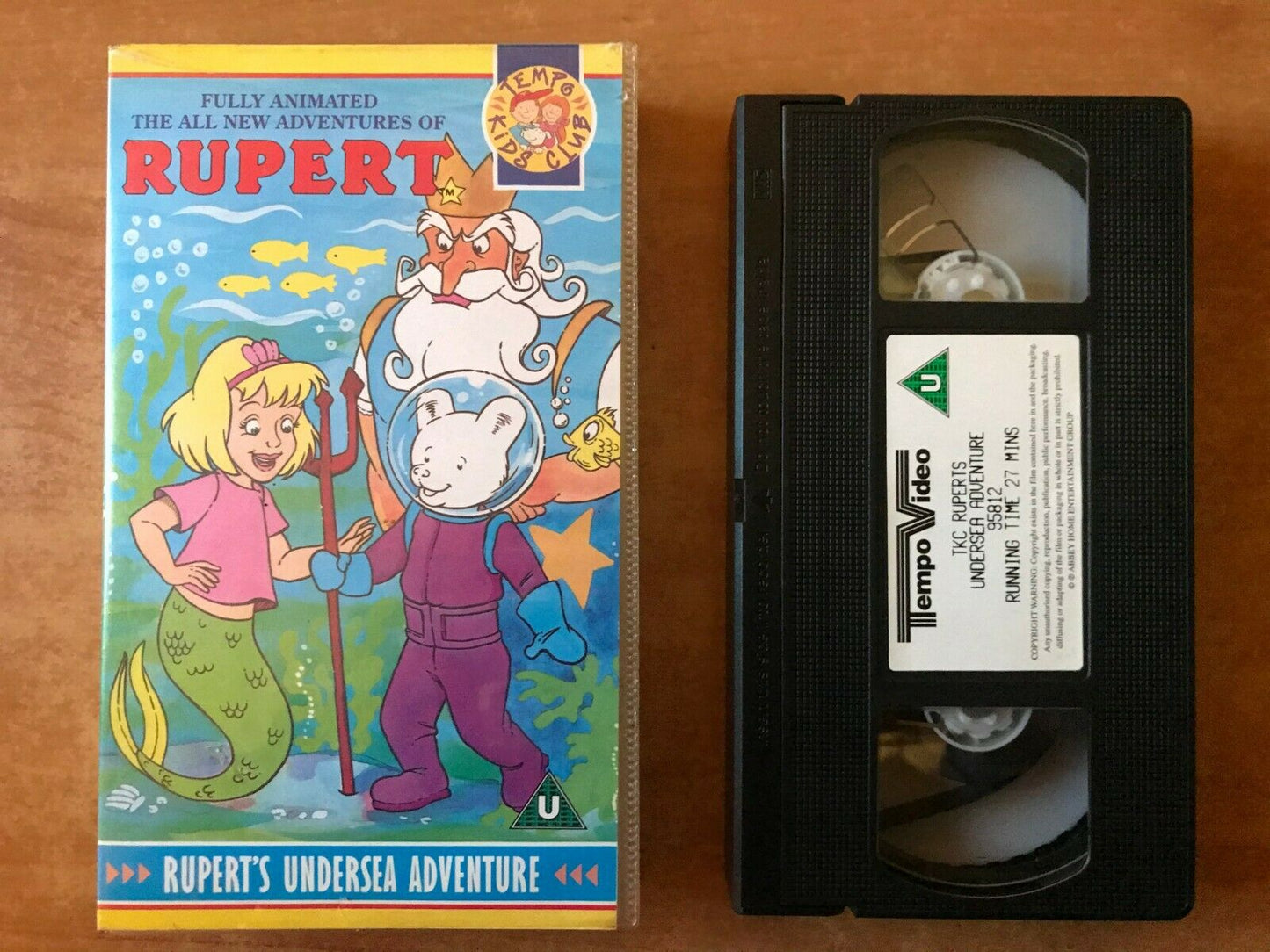 Rupert: Rupert's Undersea Adventure [Tempo Kids Club] Animated - Kids - Pal VHS-
