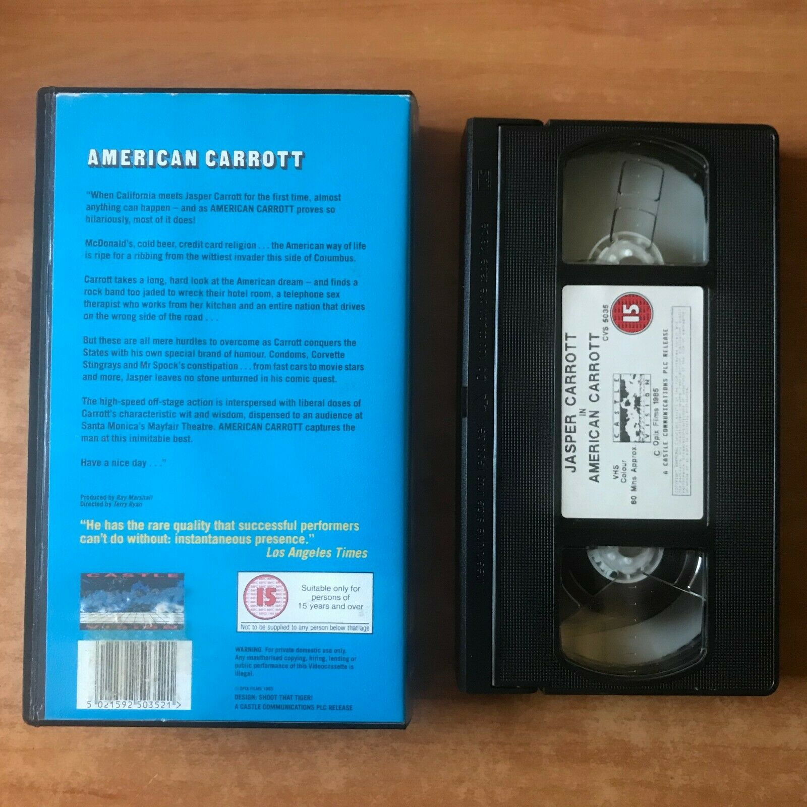 American Carrott; [Jasper Crrott] Castle Vision - TV Show - Comedy - Pal VHS-